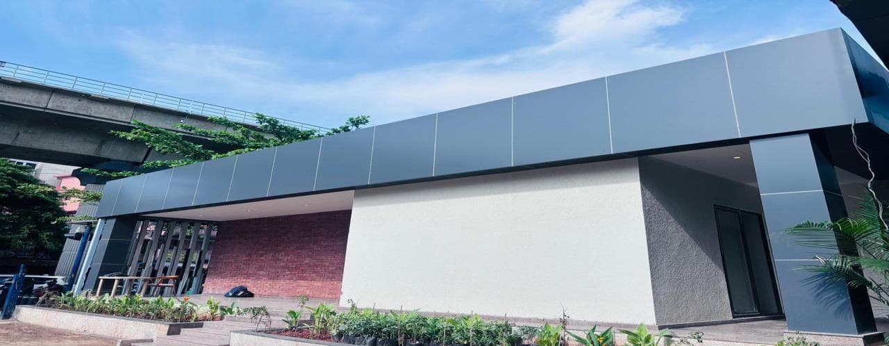 Metal-clad pavilion