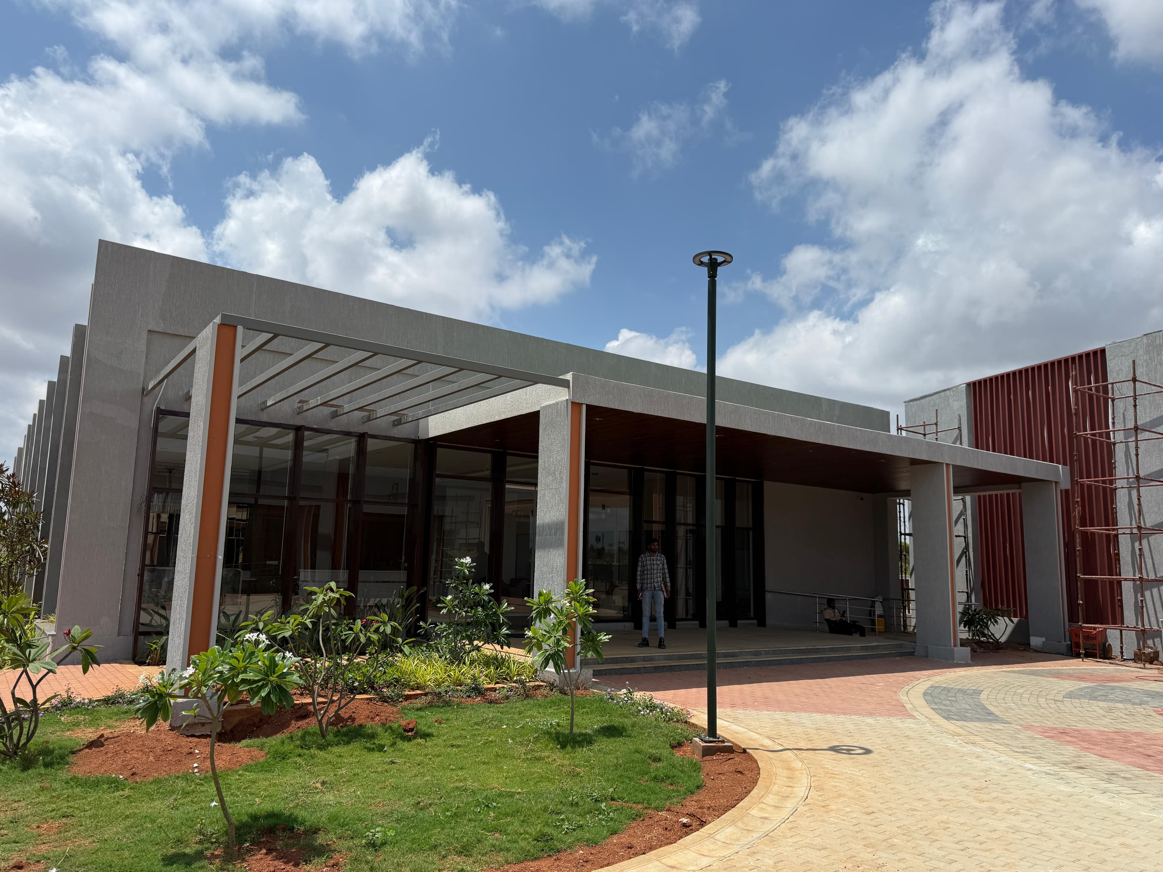 School campus — covered walkway (alt view)
