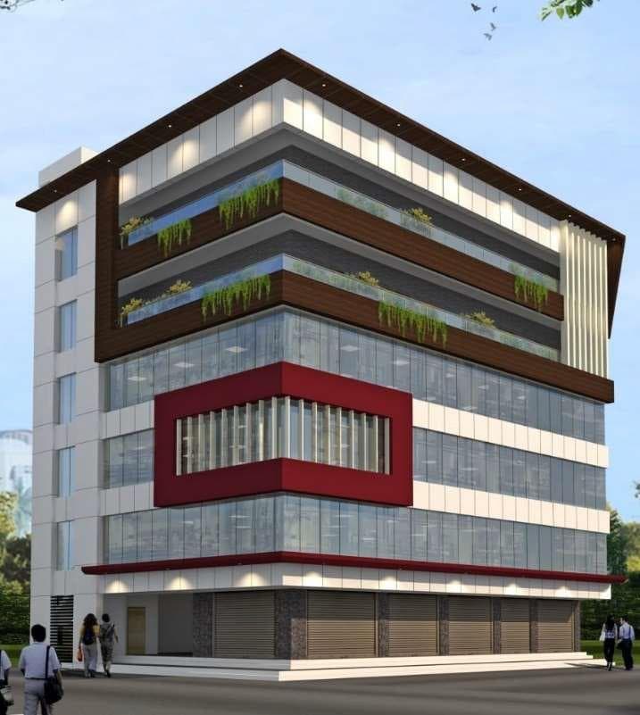 Timber-louver concept facade
